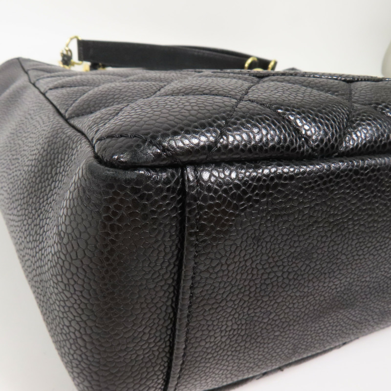 CHANEL 牛皮皮革PST Petite Shopping Tote Bag金扣肩背袋-5