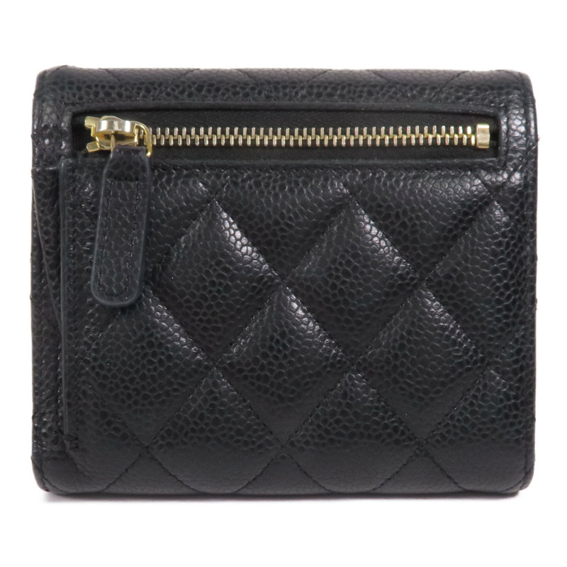 CHANEL 牛皮皮革Wallet金扣錢包-1