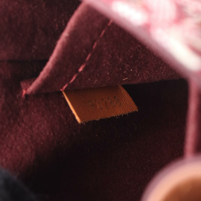 LOUIS VUITTON Petit Sac Plat 斜背包 M69846 字母提花波爾多紅-4