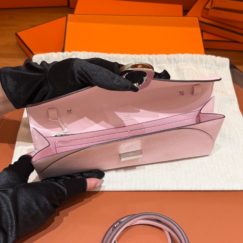 Hermès Chaine D'Ancre To Go 長夾|櫻花粉 銀扣 W刻 Epsom皮 全新未使用|愛馬仕小牛皮精品皮夾-5