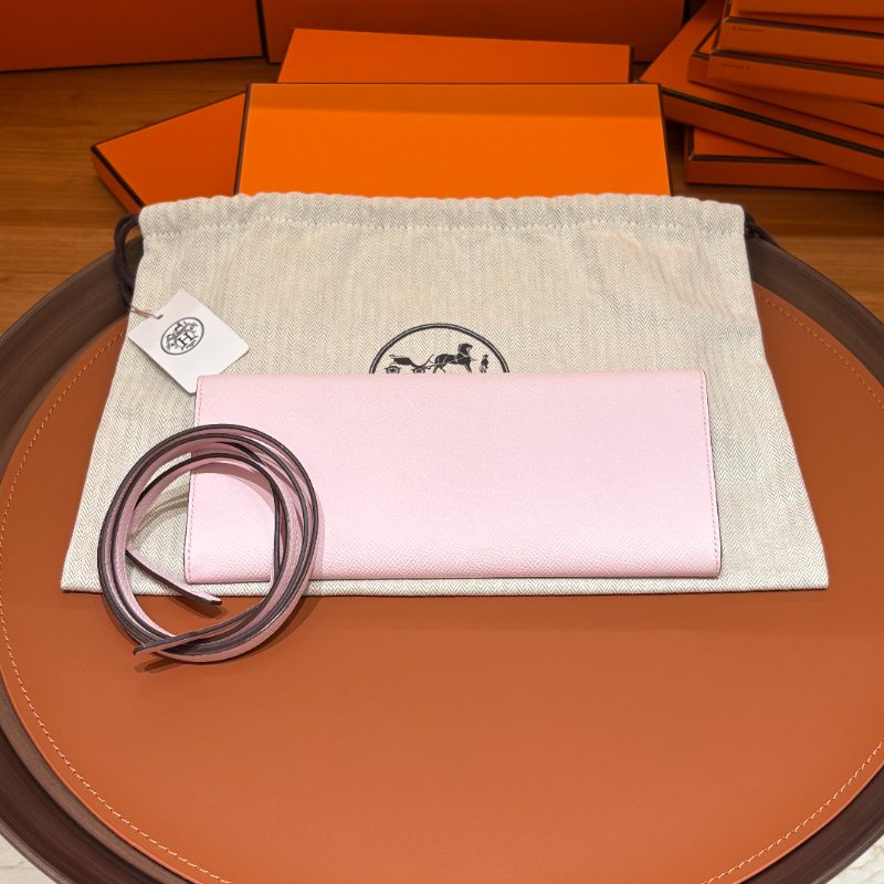 Hermès Chaine D'Ancre To Go 長夾|櫻花粉 銀扣 W刻 Epsom皮 全新未使用|愛馬仕小牛皮精品皮夾-8