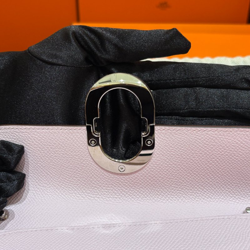 Hermès Chaine D'Ancre To Go 長夾|櫻花粉 銀扣 W刻 Epsom皮 全新未使用|愛馬仕小牛皮精品皮夾-11