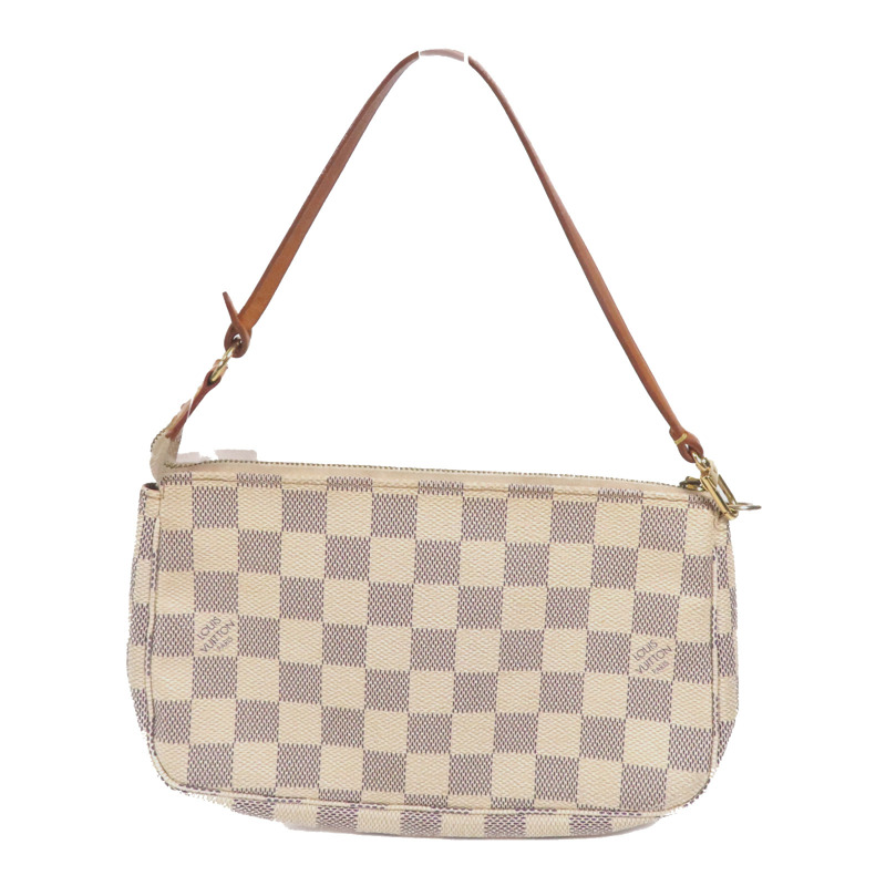 LOUIS VUITTON Damier Azur Pochette Accessories金扣手挽袋-1