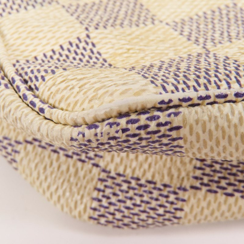 LOUIS VUITTON Damier Azur Pochette Accessories金扣手挽袋-5