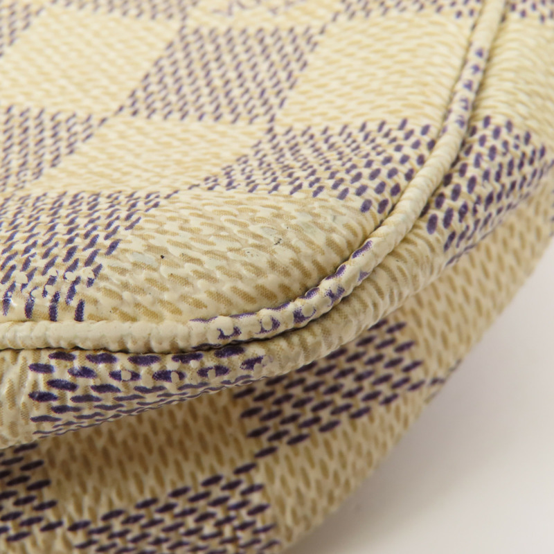LOUIS VUITTON Damier Azur Pochette Accessories金扣手挽袋-7