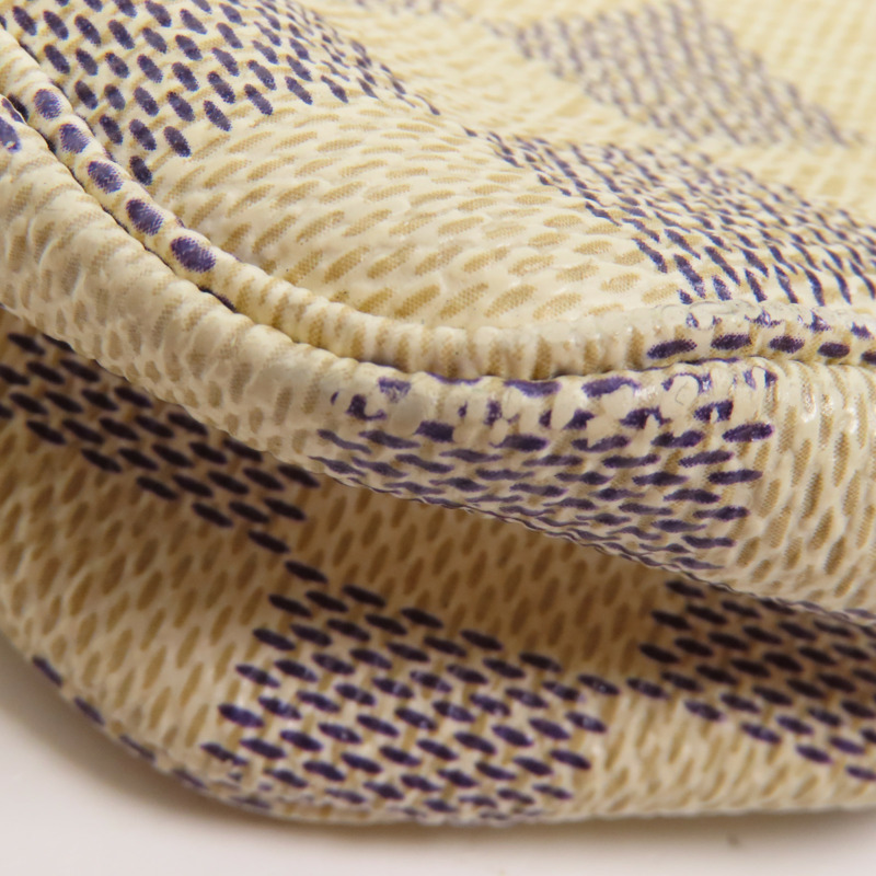 LOUIS VUITTON Damier Azur Pochette Accessories金扣手挽袋-8