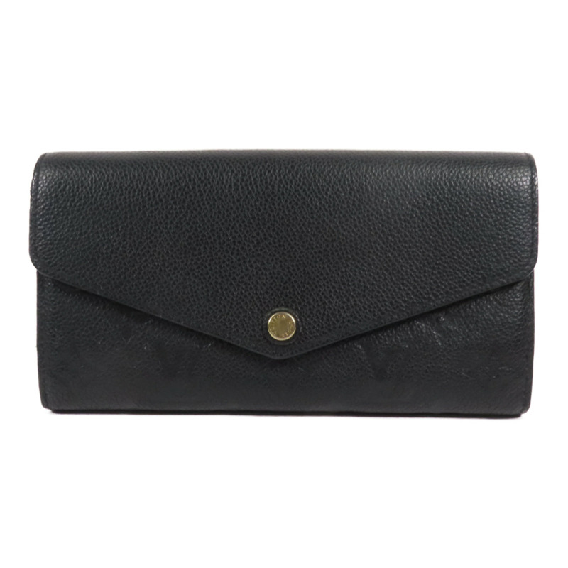 LOUIS VUITTON Monogram Empreinte Sarah Long Wallet金扣長錢包-0