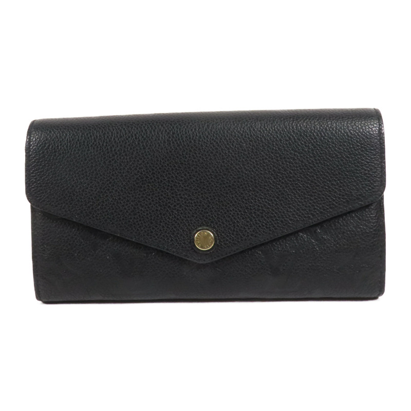 LOUIS VUITTON Monogram Empreinte Sarah Long Wallet金扣長錢包-1