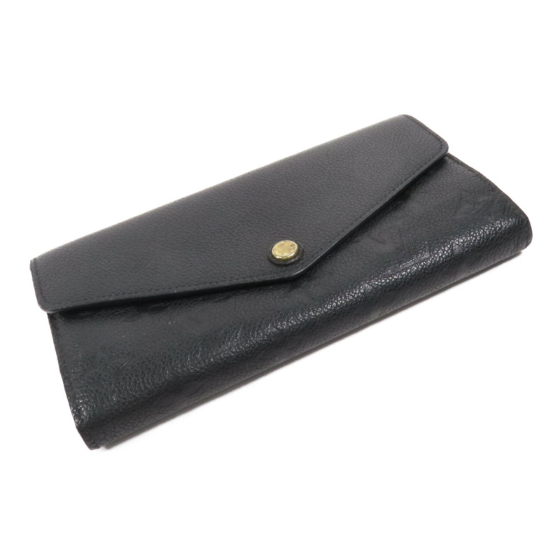 LOUIS VUITTON Monogram Empreinte Sarah Long Wallet金扣長錢包-5