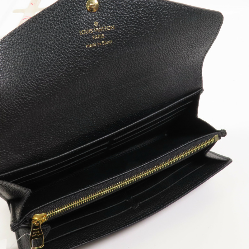 LOUIS VUITTON Monogram Empreinte Sarah Long Wallet金扣長錢包-12