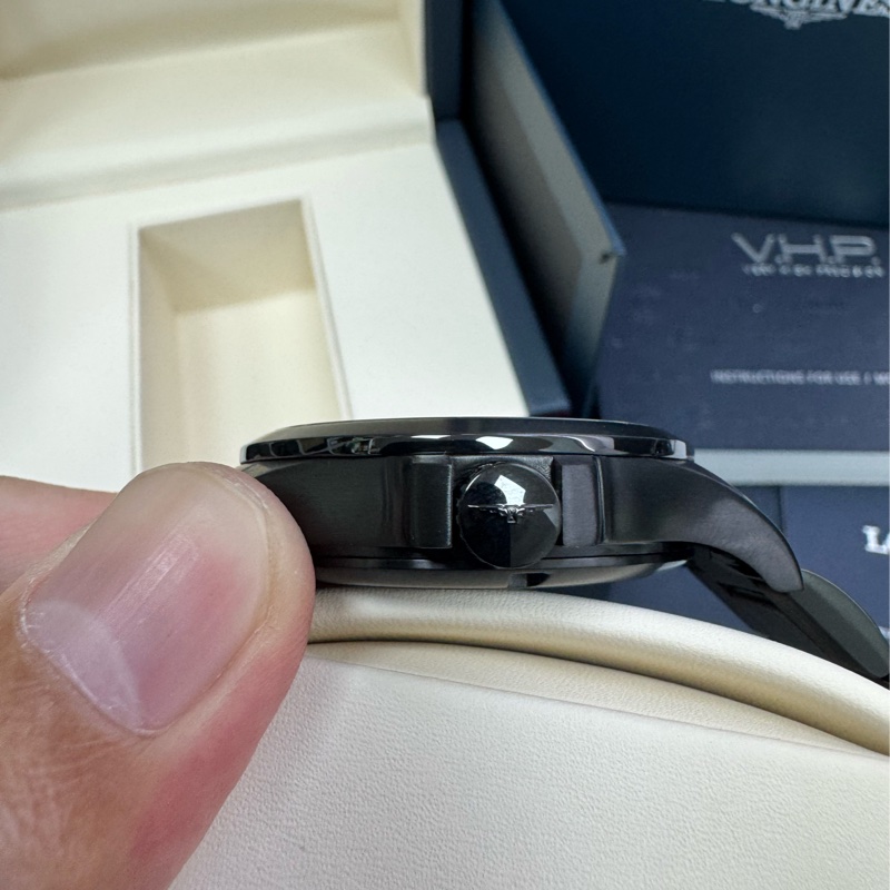 Longines 浪琴錶 石英錶 黑鋼錶帶 藍色錶盤-8