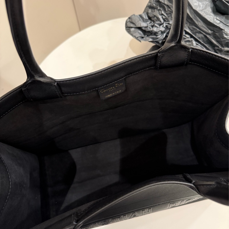(全新)Dior 大型全黑皮革托特包totebook-7