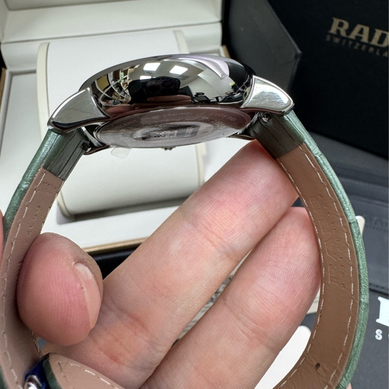 Rado 月相錶 真鑽錶 雷達錶 瑞士錶 鑽霸系列 綠手錶-3