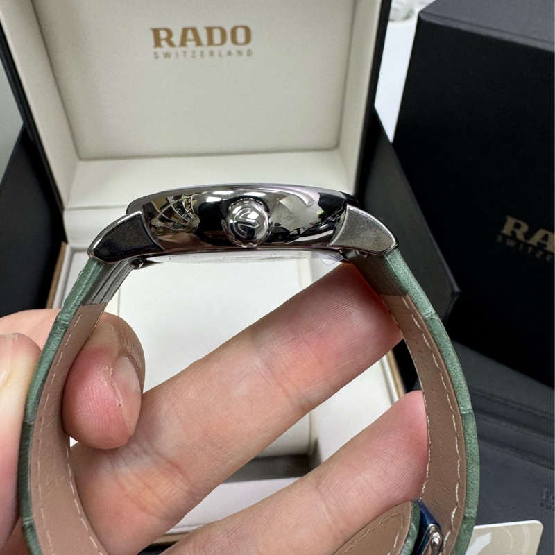 Rado 月相錶 真鑽錶 雷達錶 瑞士錶 鑽霸系列 綠手錶-8