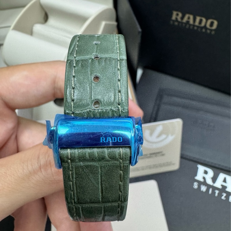 Rado 月相錶 真鑽錶 雷達錶 瑞士錶 鑽霸系列 綠手錶-9