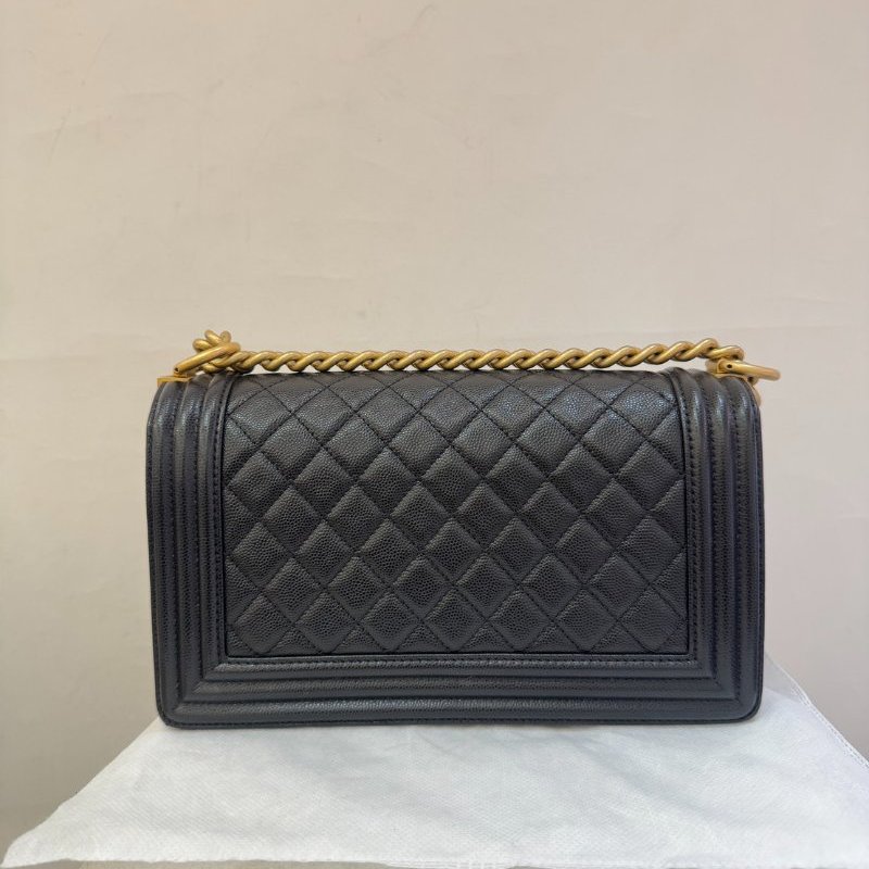 CHANEL黑荔枝金鍊BOY 25cm-3
