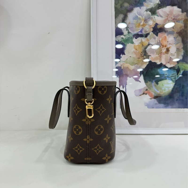 LV/路易威登雙面灰內 neverfull bb手提單肩斜挎包 24年12月購證閒置-3