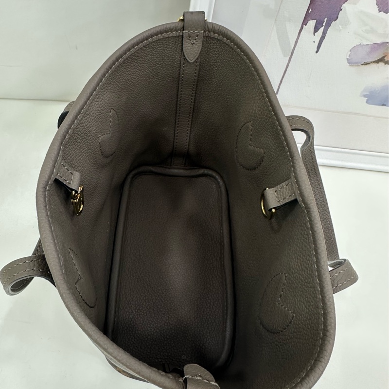 LV/路易威登雙面灰內 neverfull bb手提單肩斜挎包 24年12月購證閒置-5