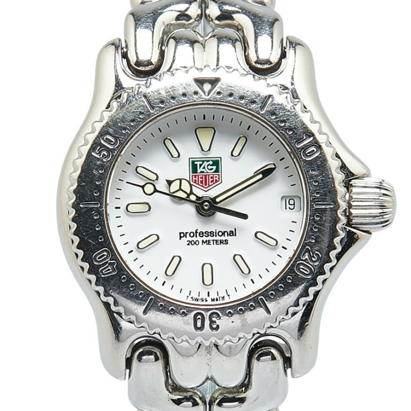 泰格豪雅 Sel 手錶 S90.808 石英 白色錶盤 不鏽鋼 女士腕錶 HEUER-0