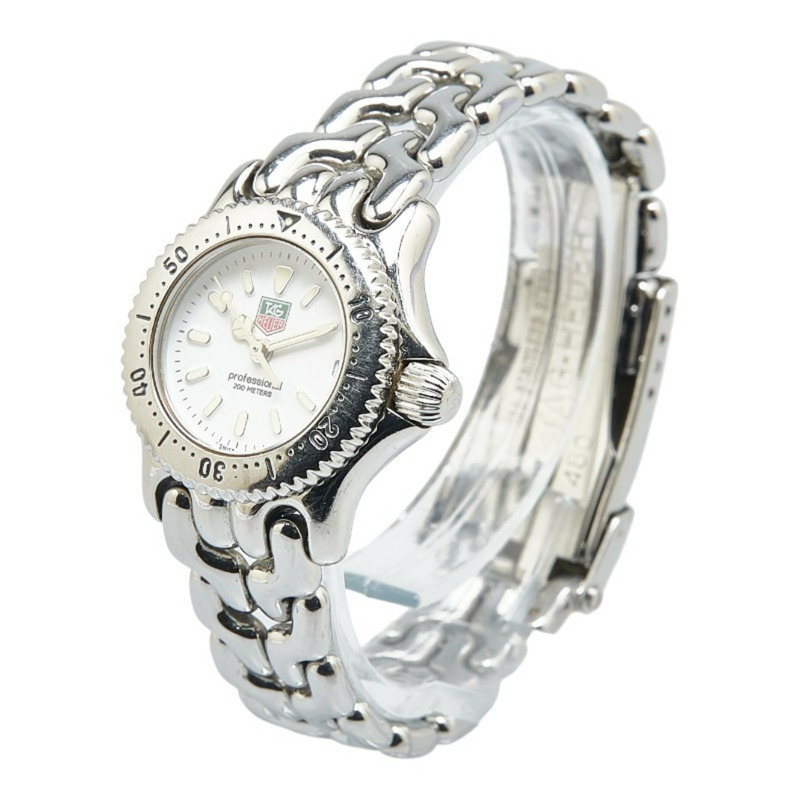 泰格豪雅 Sel 手錶 S90.808 石英 白色錶盤 不鏽鋼 女士腕錶 HEUER-1