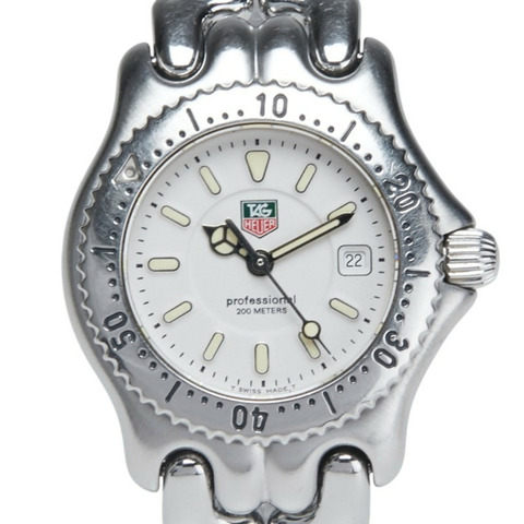 泰格豪雅 Cell 手錶 WG1312-0 石英 白色錶盤 不鏽鋼 女士腕錶 HEUER