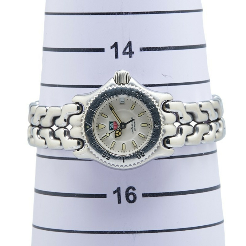 泰格豪雅 Professional 手錶 WG1412-0 石英 白色錶盤 不鏽鋼 女士腕錶 HEUER-6