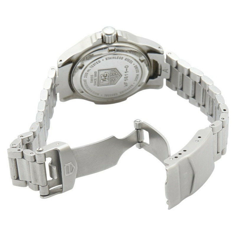 泰格豪雅 4000 系列腕錶 WF1411-0 石英灰色錶盤不鏽鋼女錶 HEUER-2