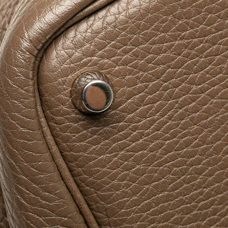 Hermes Hermès Picotin Lock PM 手提包,Etoupe,Greige 配銀色金屬配件,Taurillon Clemence 皮革,女士-3