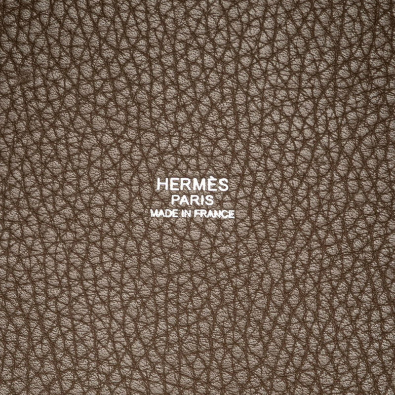 Hermes Hermès Picotin Lock PM 手提包,Etoupe,Greige 配銀色金屬配件,Taurillon Clemence 皮革,女士-6