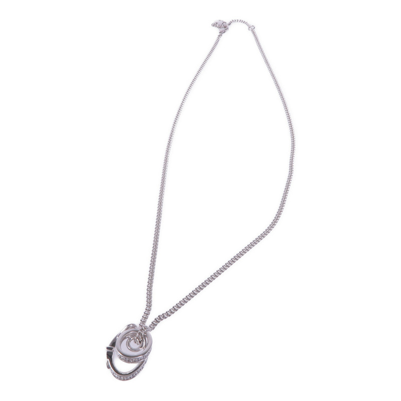 HERMES 18K白金Etriviere Pendant鑽石項鍊-2