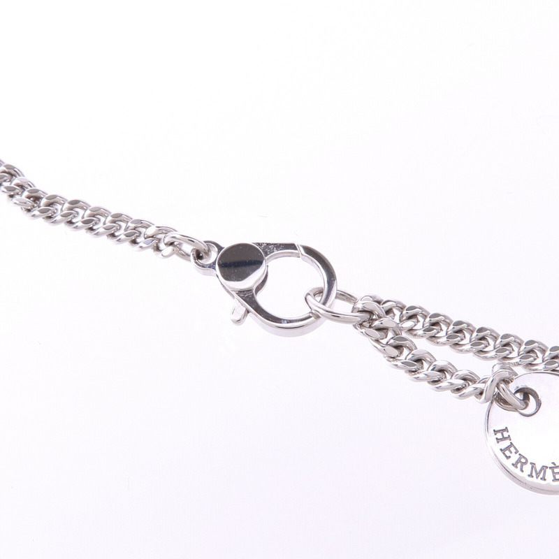 HERMES 18K白金Etriviere Pendant鑽石項鍊-3