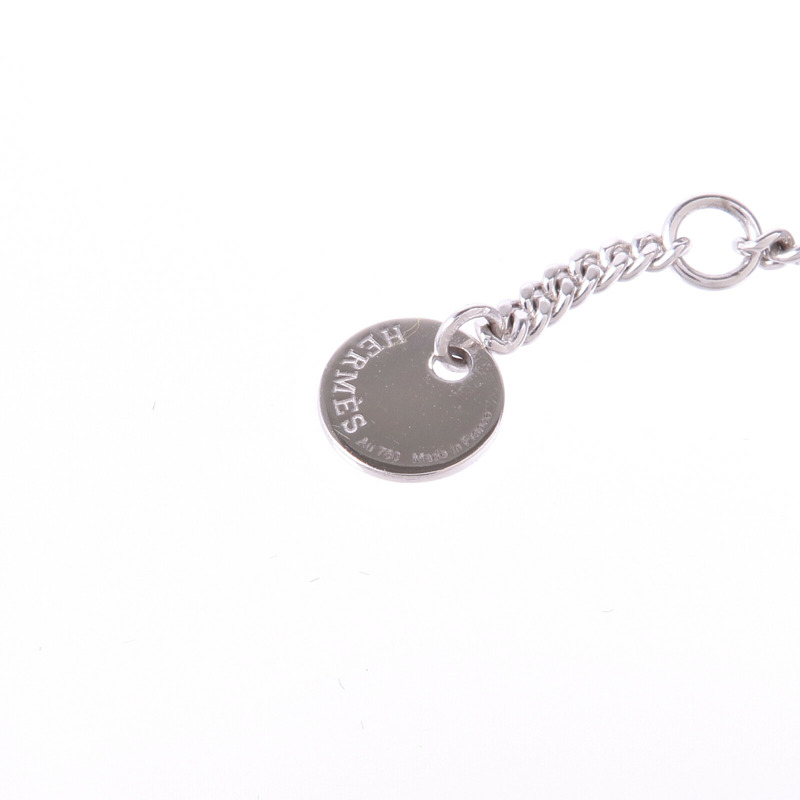 HERMES 18K白金Etriviere Pendant鑽石項鍊-5