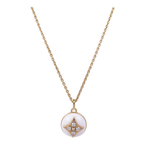 LOUIS VUITTON 18K黃金B Blossom Necklace鑽石項鍊