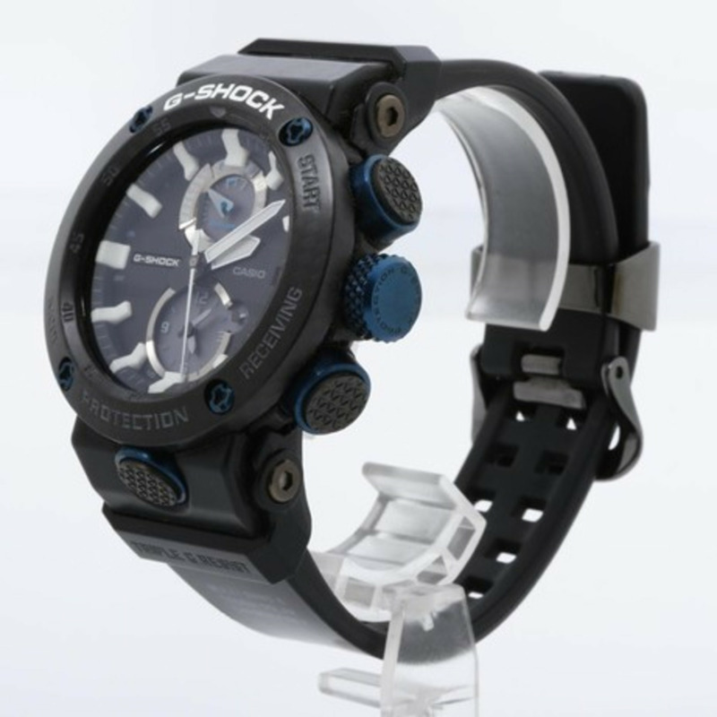 CASIO G-SHOCK MASTER OF G-AIR Gravitymaster GWR-B1000-1A1JF 男式太陽能電波模擬手錶,配黑色碳纖維插入式錶帶-1
