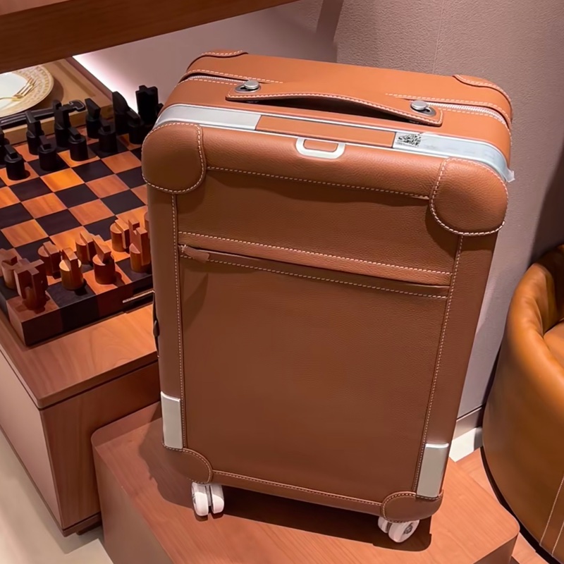 Hermes 金棕色全皮登機箱-0