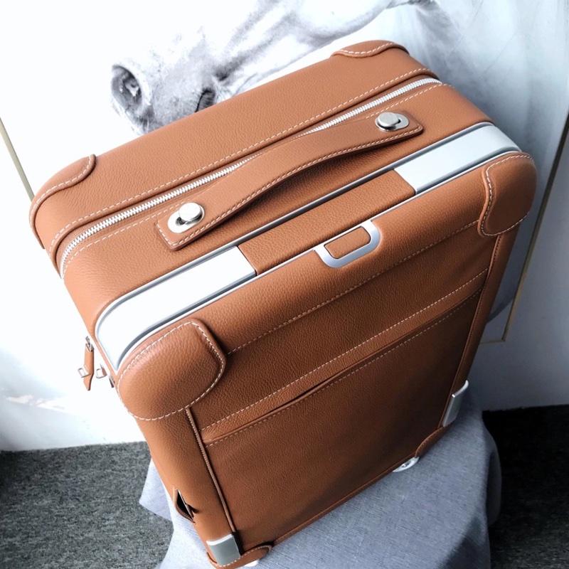 Hermes 金棕色全皮登機箱-2