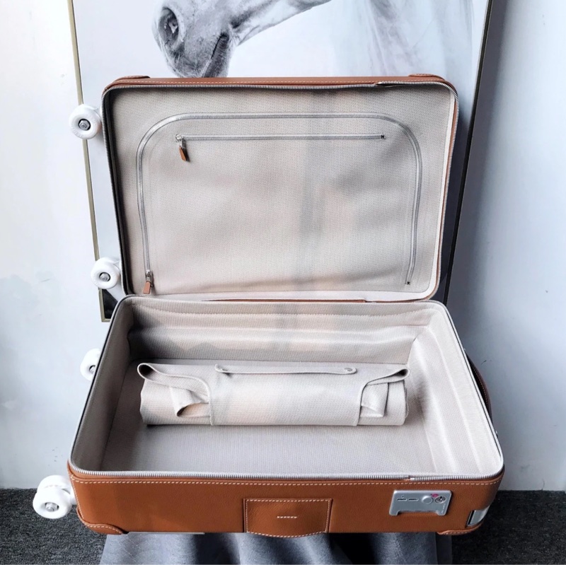 Hermes 金棕色全皮登機箱-6