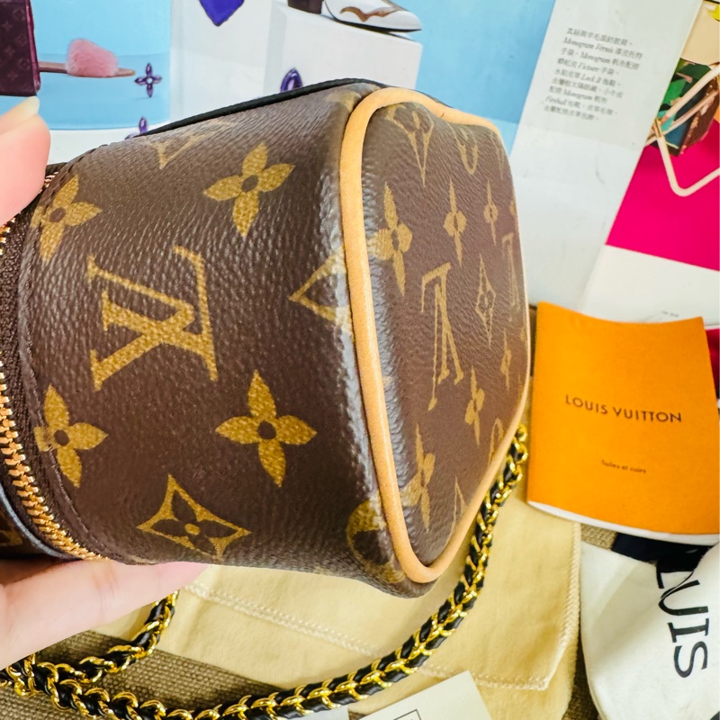 ✨售 二手真品 LV M44936 經典Monogram帆布 NICE NANO拉鍊迷你化妝箱-7
