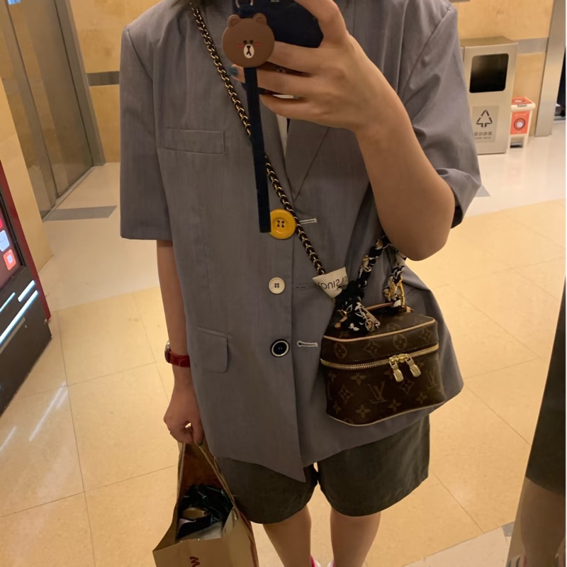 ✨售 二手真品 LV M44936 經典Monogram帆布 NICE NANO拉鍊迷你化妝箱-12