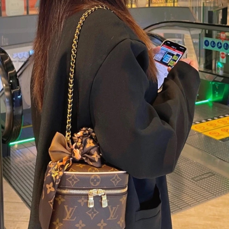 ✨售 二手真品 LV M44936 經典Monogram帆布 NICE NANO拉鍊迷你化妝箱-21
