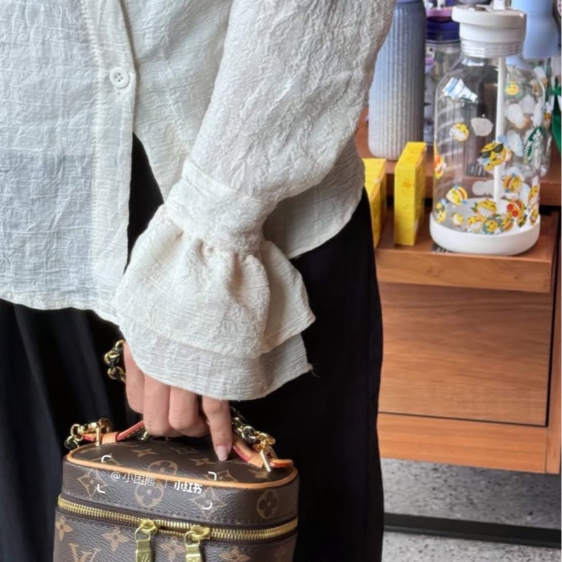 ✨售 二手真品 LV M44936 經典Monogram帆布 NICE NANO拉鍊迷你化妝箱-27
