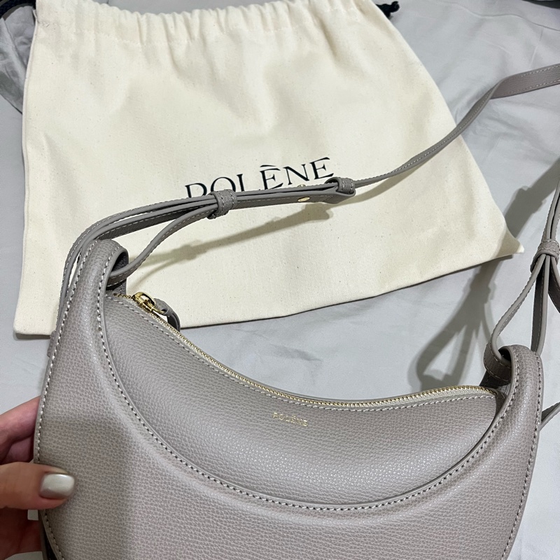 POLENE月牙包 象灰色-4