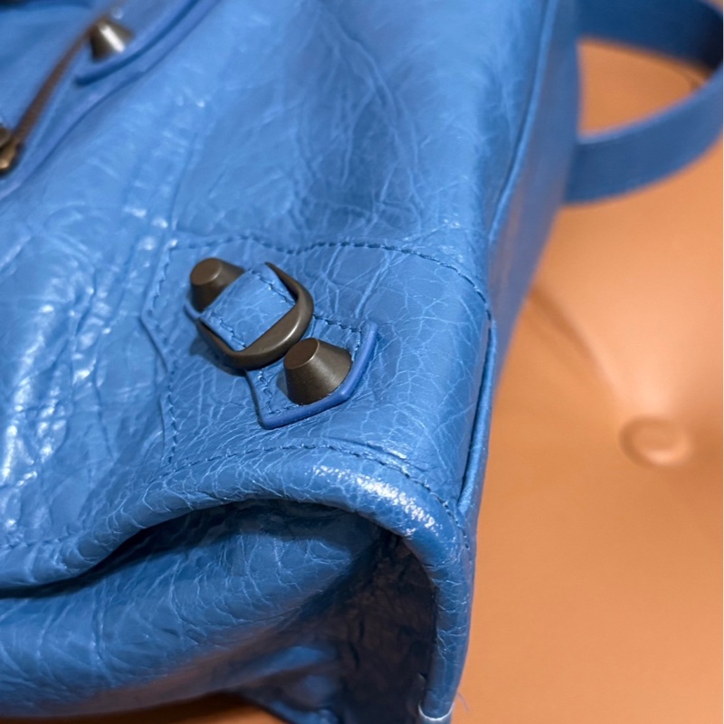 BALENCIAGA LE CITY SMALL MINERAL BLUE-5