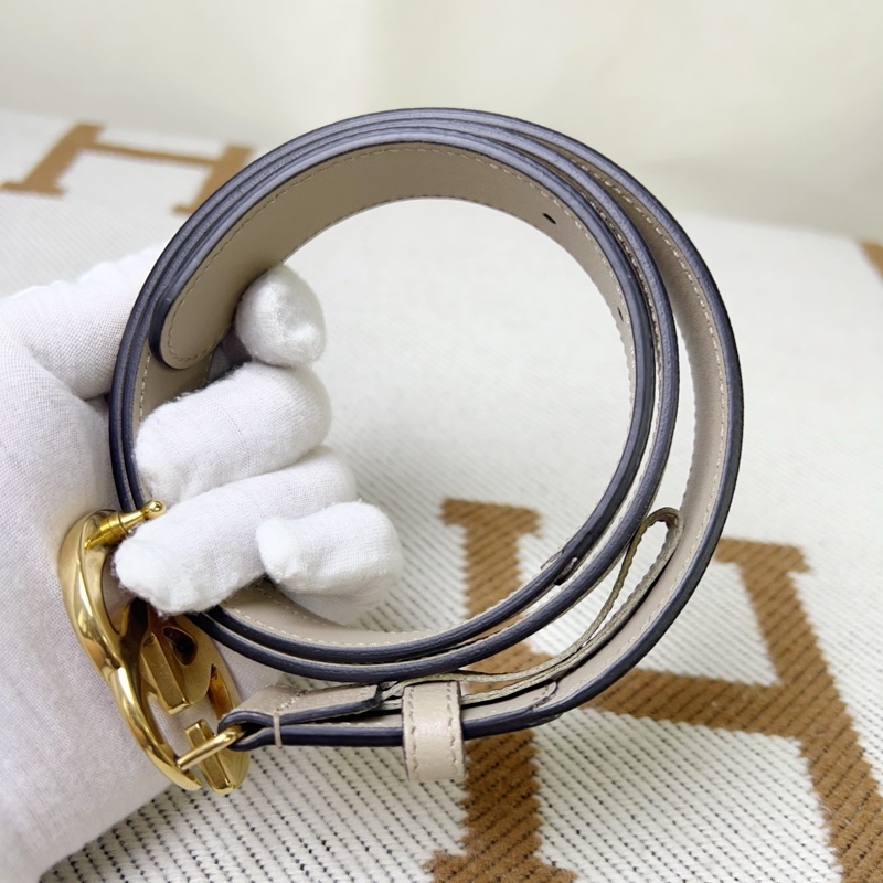 Gucci 燕麥色老花雙G皮帶腰帶 85cm-4