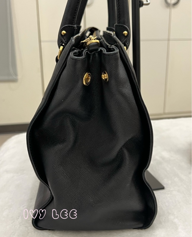 Salvatore Ferragamo Gancini 手提包 斜背包 肩背包 經典黑 正品 二手精品-10