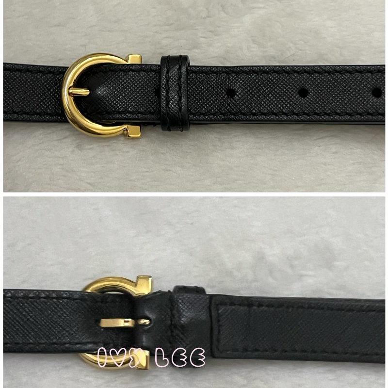Salvatore Ferragamo Gancini 手提包 斜背包 肩背包 經典黑 正品 二手精品-20