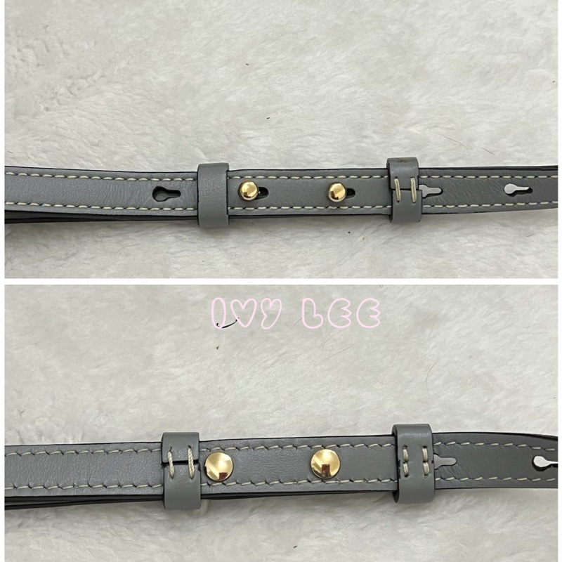 Chloe’ 蔻依  經典小號Woody 帆布皮革飾邊 手提包 斜背包 灰藍 正品 二手精品-11