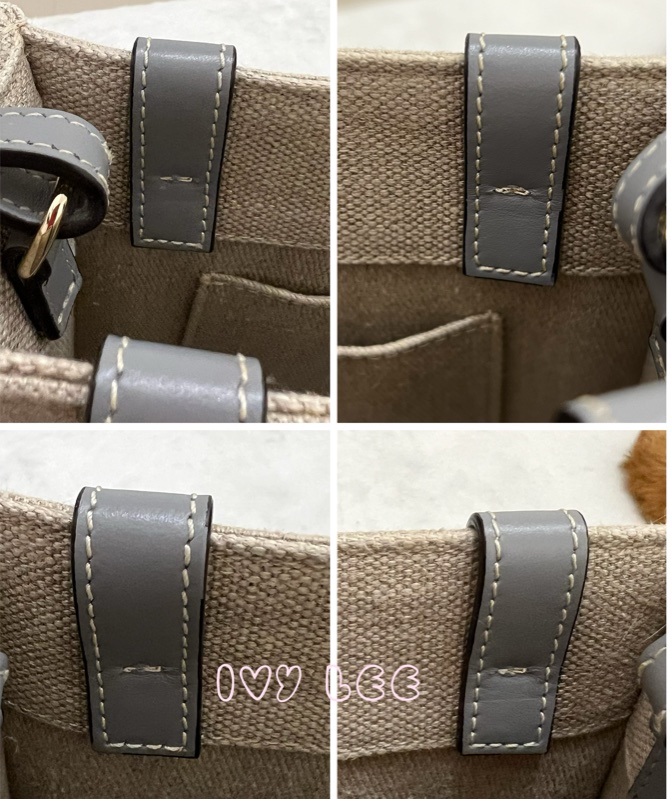 Chloe’ 蔻依 經典小號Woody 帆布皮革飾邊 手提包 斜背包 灰藍 正品 二手精品-18