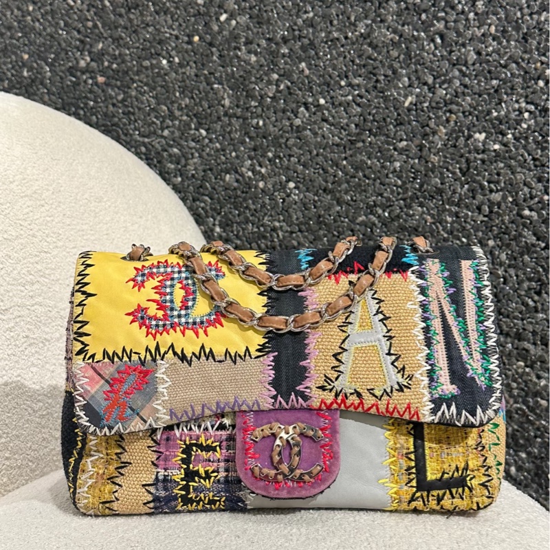 「JL精品代購」9新 Chanel香奈兒刺繡jumbo cf-0