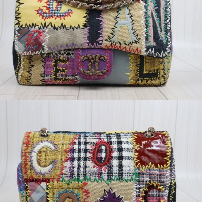 「JL精品代購」9新 Chanel香奈兒刺繡jumbo cf-2